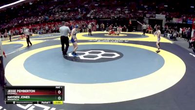 D3-106 lbs Cons. Round 1 - Hayden Jones, Brookville vs Jesse Pemberton, Caldwell