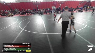 59 lbs Cons. Round 1 - Emiliano Cid, Toss Em Up Wrestling Academy vs Ryder Metzler, X-Factor Elite Wrestling