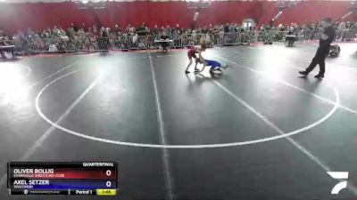 77 lbs Quarterfinal - Oliver Bollig, Evansville Wrestling Club vs Axel Setzer, Wisconsin