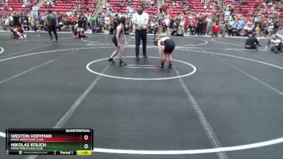 88 lbs Quarterfinal - Nikolas Kolich, Piper Wrestling Club vs Weston Hoffman, Maize Wrestling Club