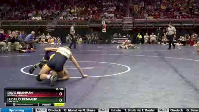 1A-106 lbs Quarterfinal - Lucas Oldenkamp, Lake Mills vs Davis Bramman, Riverside, Oakland