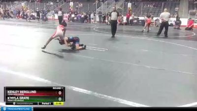 65 lbs Semifinal - Kenley Berglund, Team Wisconsin vs K`Myla Grate, Team Colorado