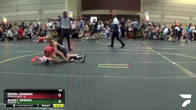 107 lbs Quarterfinals (8 Team) - Edwin Johnson, Pitbulls Elite vs Bazely Simison, BadBass