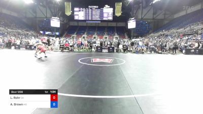 106 lbs Cons 64 #2 - Lincoln Rohr, Ohio vs Austin Brown, Missouri