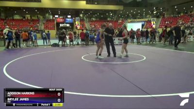 132 lbs Round 1 - Addison Harkins, MO vs Brylee James, MO