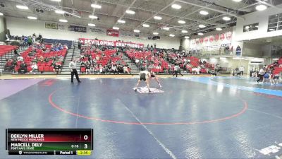 149 lbs Cons. Round 2 - Deklyn Miller, New Mexico Highlands vs Marcell Dely, Fort Hays State