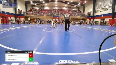 78 lbs 2nd Place - Charlotte Booth, Sperry Wrestling Club vs Emerson Rollings, Tulsa Blue T Panthers