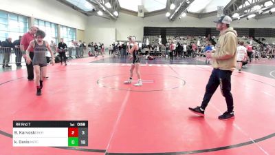 93 lbs Rr Rnd 7 - Brighton Karvoski, Refinery Wrestling Youth vs Kale Davis, M2TC Red