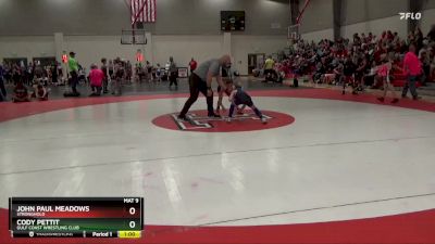 75 lbs Champ. Round 2 - Cody Pettit, Gulf Coast Wrestling Club vs John Paul Meadows, Stronghold