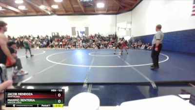 125 lbs Semifinal - Jacob Mendoza, Unattached vs Maximo Renteria, Oregon State