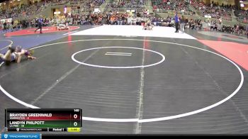 140 lbs Quarterfinals (8 Team) - Landyn Philpott, La Pine vs Brayden Greenwald, Warrenton