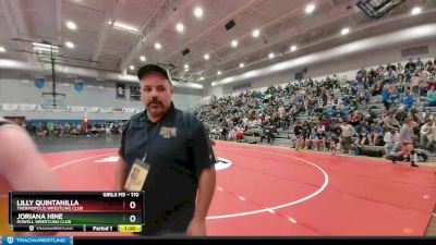 110 lbs Round 2 - Lilly Quintanilla, Thermopolis Wrestling Club vs Joriana Hine, Powell Wrestling Club