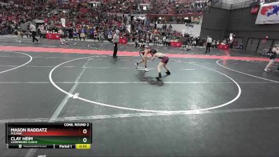 94 lbs Cons. Round 2 - Clay Heim, Luxemburg-Casco vs Mason Raddatz, Pulaski