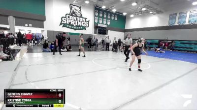 116 lbs Cons. Semi - Genesis Chavez, Citrus Valley vs Kristine Comia, Long Beach Poly