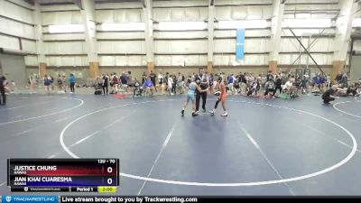 70 lbs Quarterfinal - Justice Chung, Hawaii vs Jian Khai Cuaresma, Hawaii