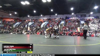 175 lbs Semifinals (8 Team) - Jacob Britten, Bronson HS vs Udter Tweh, St Louis HS