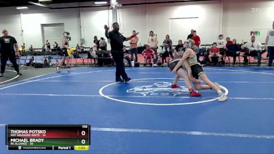 110 lbs Placement (4 Team) - Michael Brady, PA Alliance vs Thomas Potsko, Mat Assassins White