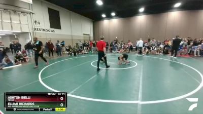 72-74 lbs Round 3 - Elijah Richards, All American Wrestling Club vs Ashton Bielli, Texas