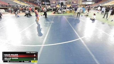 142 lbs Cons. Round 2 - Delilah Queen, Tennessee vs Kailee Walker, Uintah Girls Wrestling