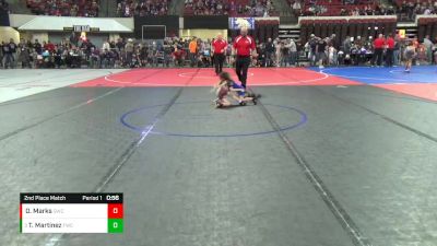 40 lbs 2nd Place Match - Tristyn Martinez, Fairfield Wrestling Club vs Olive Marks, Glasgow Wrestling Club