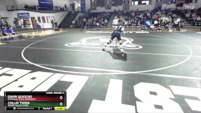 133 lbs Semifinal - Gavin Quiocho, Glenville State University vs Collin Twigg, Grand Valley State