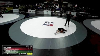 56 lbs Cons. Round 5 - Kyle Kim, Red Star Wrestling Academy vs Matteo Manibog, Total Kaos Wrestling Club