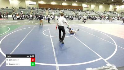 54 lbs Consi Of 8 #2 - Nikoli James, Damonte Ranch WC vs Kaison Season, Umpqua WC