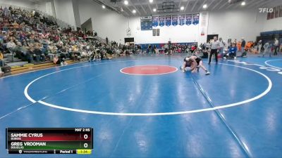 106 lbs Semifinal - Sammie Cyrus, Dubois vs Greg Vrooman, Douglas