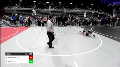 82 lbs Quarterfinal - Braedyn Anderson, Sturgis Youth WC vs Pierce Maki, Touch Of Gold WC