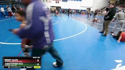 110 lbs Round 2 - Brody Allen, Glenrock Wrestling Club vs Christopher Diaz, Natrona Colts WC