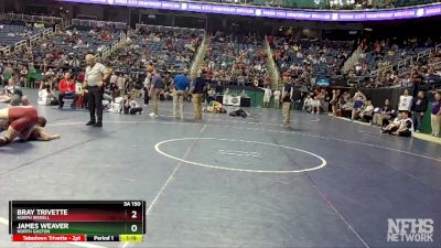 3A 150 lbs Semifinal - James Weaver, North Gaston vs Bray Trivette, North Iredell