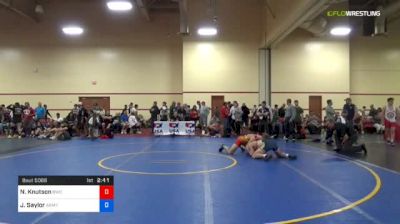 74 kg Rnd Of 64 - Nicholas Knutson, Bison Wrestling Club vs Jimmy Saylor, Army West Point