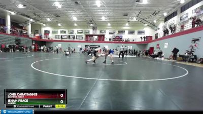 141 lbs Champ. Round 3 - John Carayiannis, Belmont Abbey vs Isham Peace, Lander