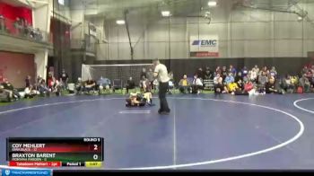 85 lbs Round 5 (6 Team) - Coy Mehlert, Iowa Black vs Braxton Barent, Montana Maroon
