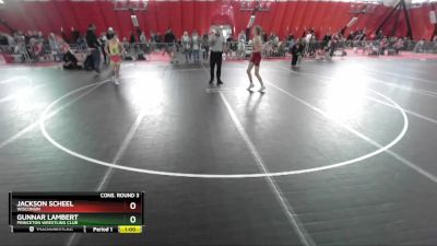 106 lbs Cons. Round 3 - Gunnar Lambert, Princeton Wrestling Club vs Jackson Scheel, Wisconsin