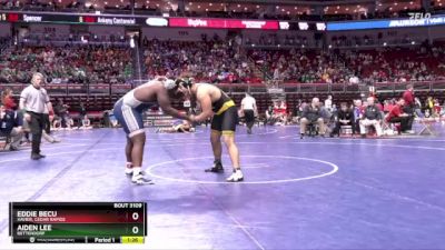 3A-285 lbs Champ. Round 1 - Eddie Becu, Xavier, Cedar Rapids vs Aiden Lee, Bettendorf