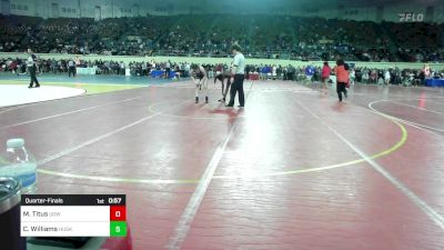 138 lbs Consi Of 8 #2 - Jaeden Johnson, Fort Gibson Youth Wrestling vs Peyton Besabe, Yukon