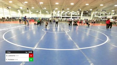 77 lbs Consi Of 16 #2 - Owen Lewonis, Coventry vs Caleb Hutson, None