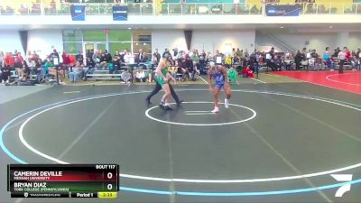 141 lbs Prelim - Bryan Diaz, York College (Pennsylvania) vs Camerin Deville, Messiah University