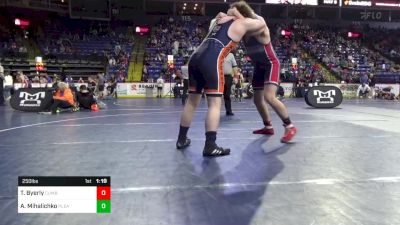 250 lbs Round Of 16 - Tyler Byerly, Cumberland Valley vs Andrew Mihalichko, Pleasant Valley