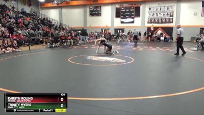 120 lbs Cons. Round 3 - Karsyn Roling, Prairie, Cedar Rapids vs Trinity Myers, Iowa City, West