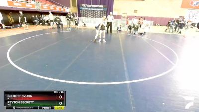 98 lbs Cons. Round 4 - Peyton Beckett, WA vs Beckett Svuba, IA