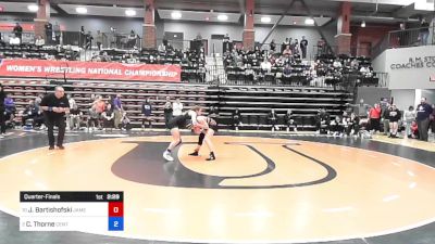 116 lbs Quarterfinal - Josie Bartishofski, Jamestown vs Caitlyn Thorne, Central Methodist