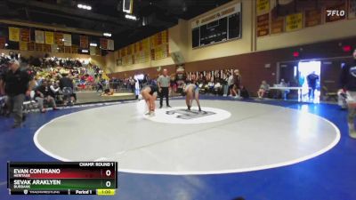 132 lbs Cons. Round 3 - Evan Contrano, Heritage vs Sevak Araklyen, Burbank