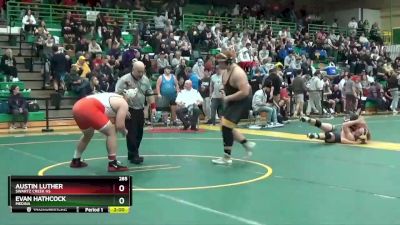 285 lbs Champ. Round 1 - Evan Hathcock, MEDINA vs Austin Luther, Swartz Creek HS