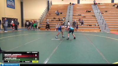 95 lbs 3rd Place Match - Carver Hinz, Big Game Wrestling Club vs Brodie Lawrence, PINnacle Wrestling