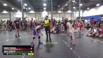 82 lbs Round 5 (6 Team) - Reed Whipple, Indiana Outlaws vs Owen Thomas, American Gladiators-Red