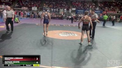 D 2 120 lbs Cons. Semi - Brayden Lobrano, Parkway vs Nathan Adams, North Desoto