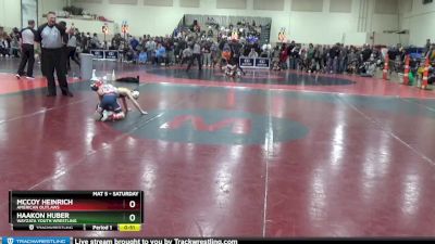 50 lbs Semifinal - McCoy Heinrich, American Outlaws vs Haakon Huber, Wayzata Youth Wrestling