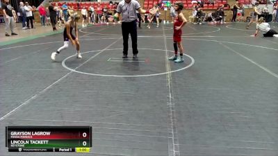 56 lbs Quarterfinal - Grayson LaGrow, Massa Maniacs vs Lincoln Tackett, Keystone